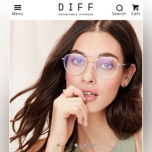 DIFF EYEWEAR Blue light aviator glasses